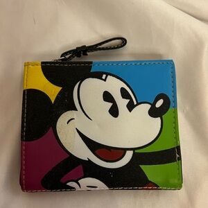 3 FOR $15 Vintage Disney Color Block Mickey Mouse Wallet - AS IS